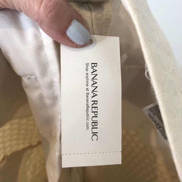 Banana Republic NWT Women's The Avalon Jacquard Boy Crop Pants in Ivory Size 4 - Picture 8 of 10